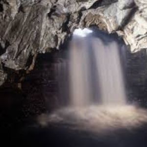Waterfall in White Scare Cave, Yorkshire