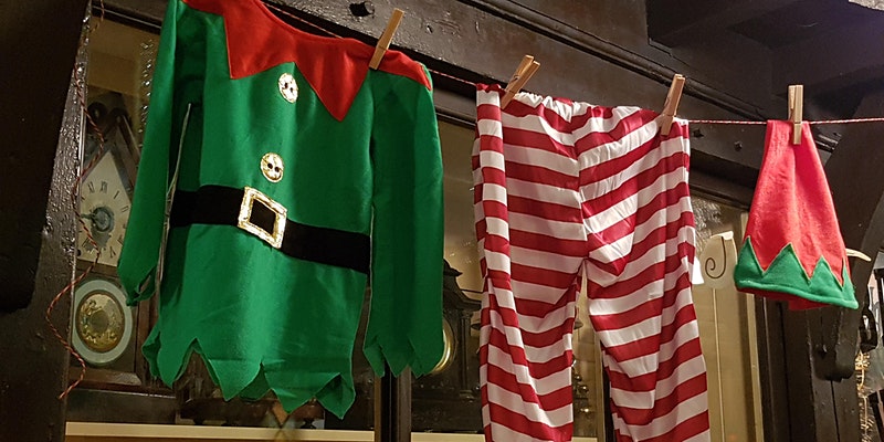 Elf clothes on a washing line 