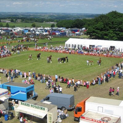 Aerial view of Honley Showground