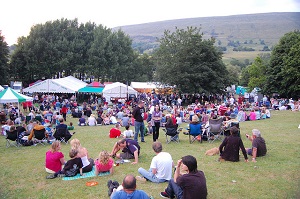 Audience at previous Dentdale music and beer festival