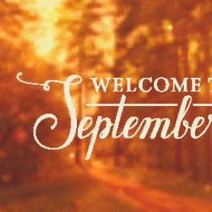 Welcome to September autumn tree background