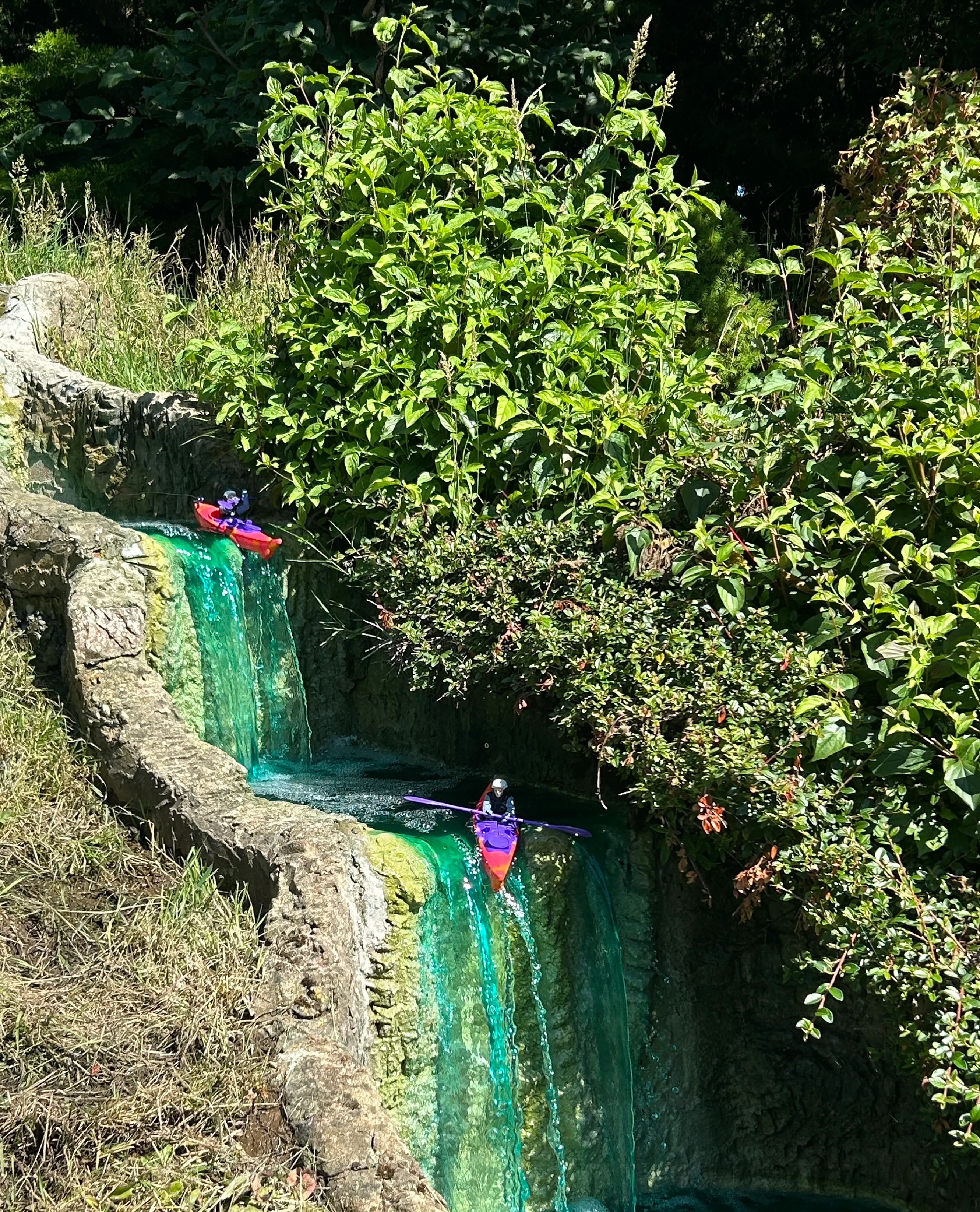 model kayakers at Bondville.