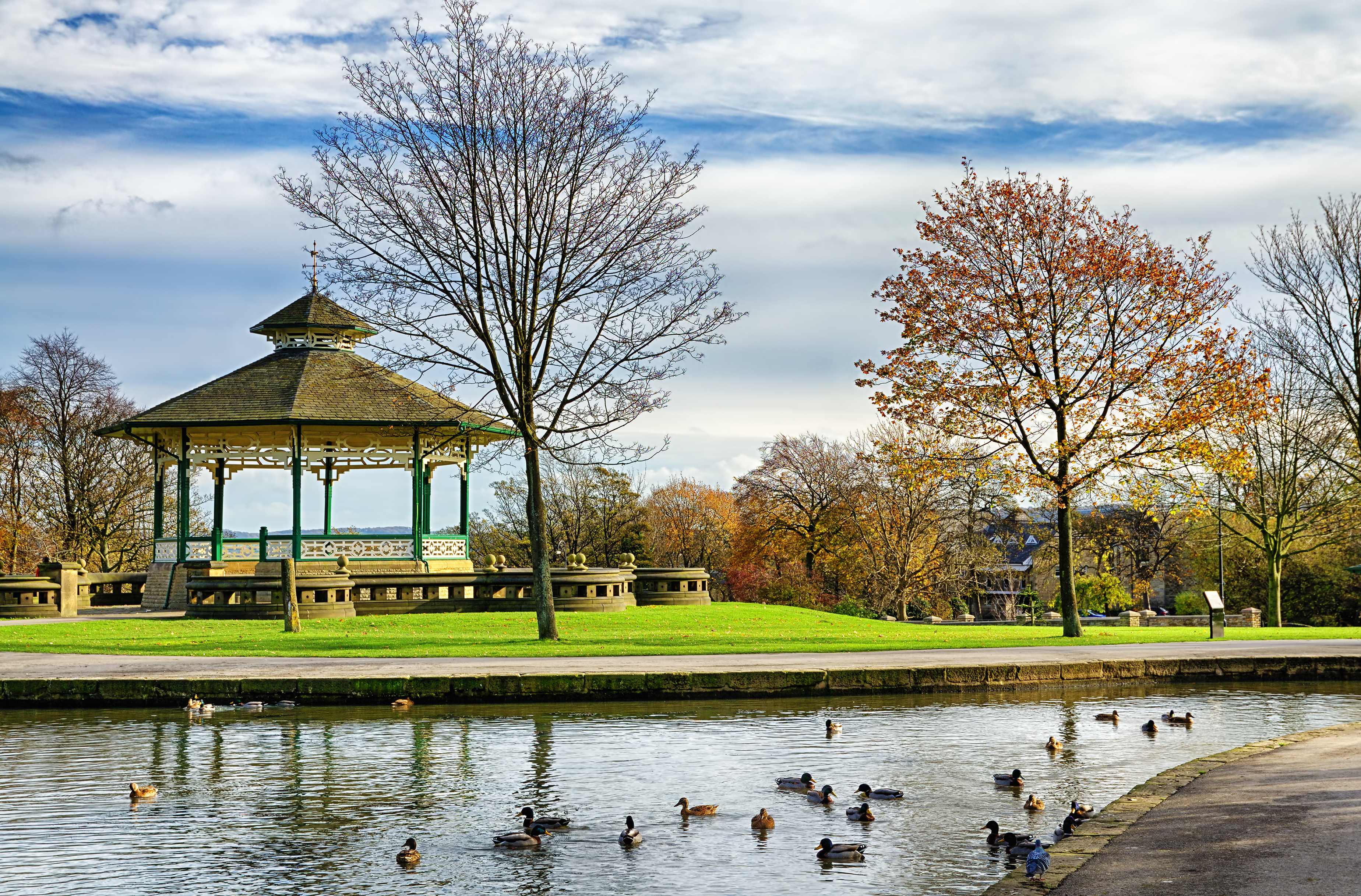 dick pond with bandstand int he background