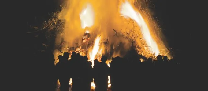 bonfire silhouette