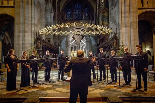 musicians performing in York Minster.