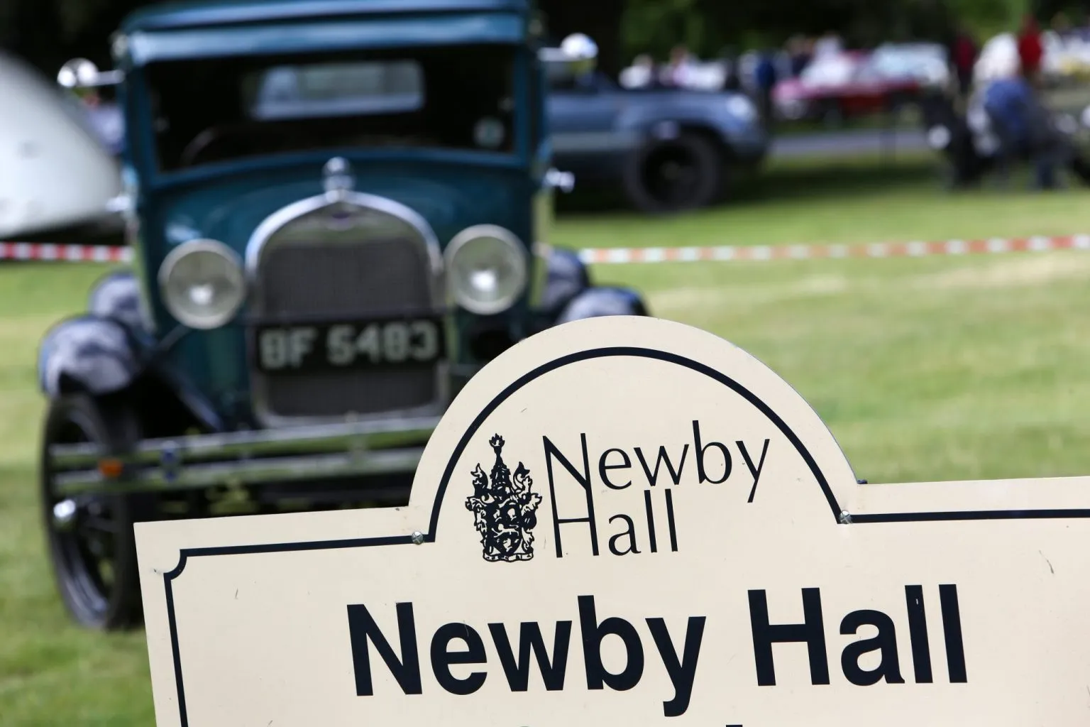 historic vehicle with a newby hall sign
