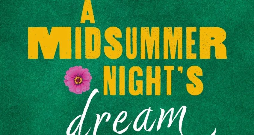 Midsummer Nights Dream outdoor theatre logo for Three Inch Fools