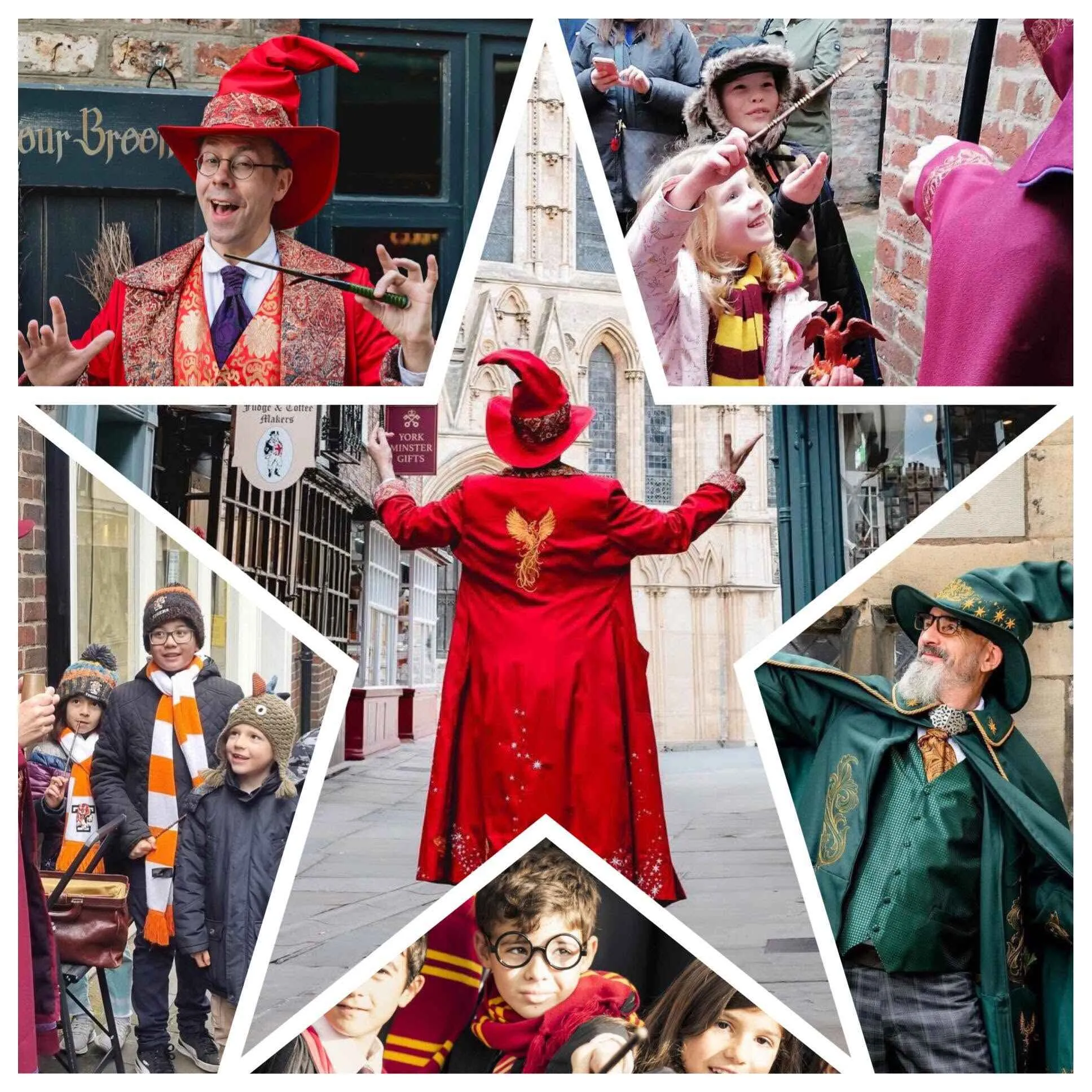 collage of images of the Wizard walk of York