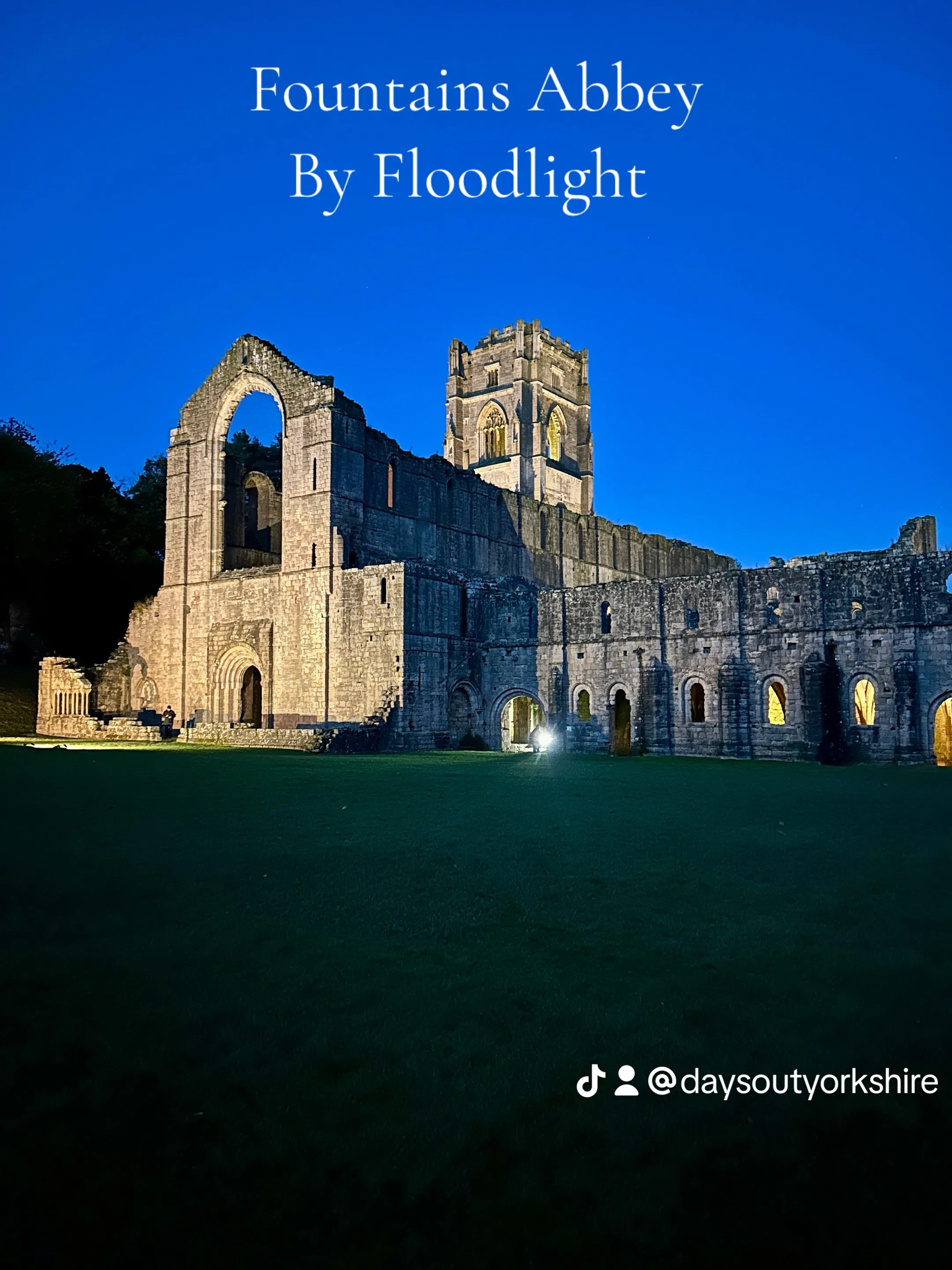 Fountains Abbey floodlit