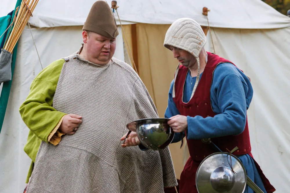 two men in period dress from the Battle of Byland
